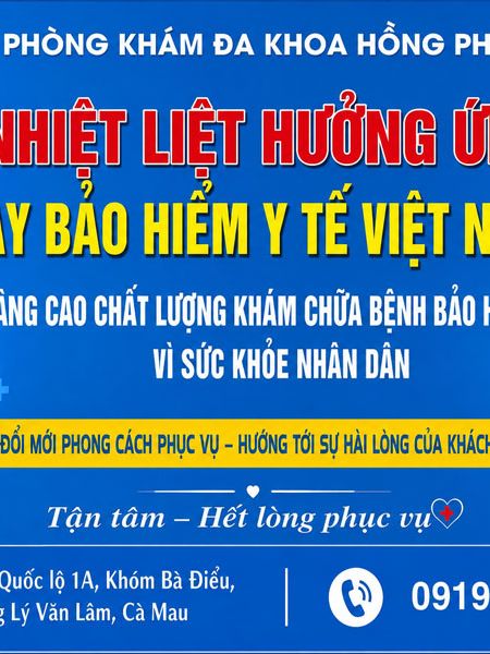 PHÒNG KHÁM ĐA KHOA HỒNG PHÚC NHIỆT LIỆT HƯỞNG ỨNG NGÀY BẢO HIỂM Y TẾ VIỆT NAM 01/7
